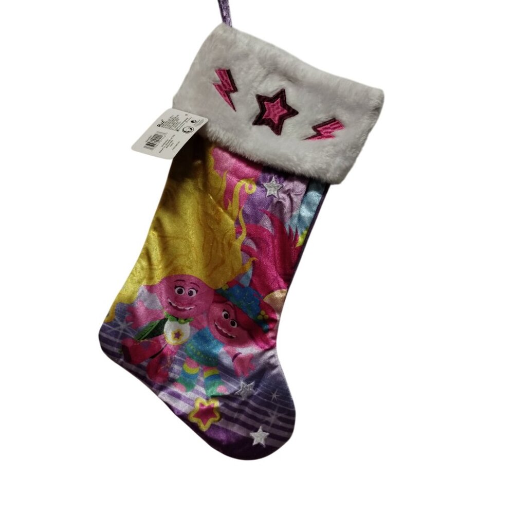 Trolls 19 Inch Kids Plush Poppy Christmas Stocking